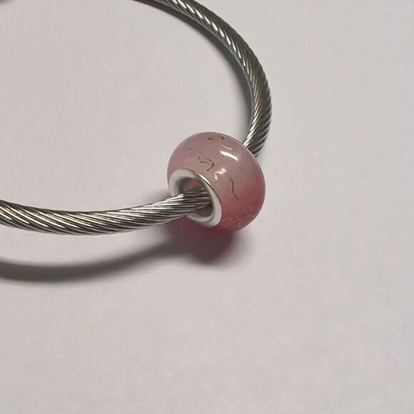 Red Drizzled with Gold Charm for Pandora‎ Style Bracelet - Picture 5 of 5